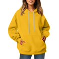 thumbnail image 5 of CIENVNSTG Women's Solid Hoodies Sweatshirt with Pocket Oversized Trendy Pullover Long Sleeve Top Spring Fall Fashion Clothing for Daily Leisure and Casual Outdoor Activities Yellow 3XL, 5 of 6