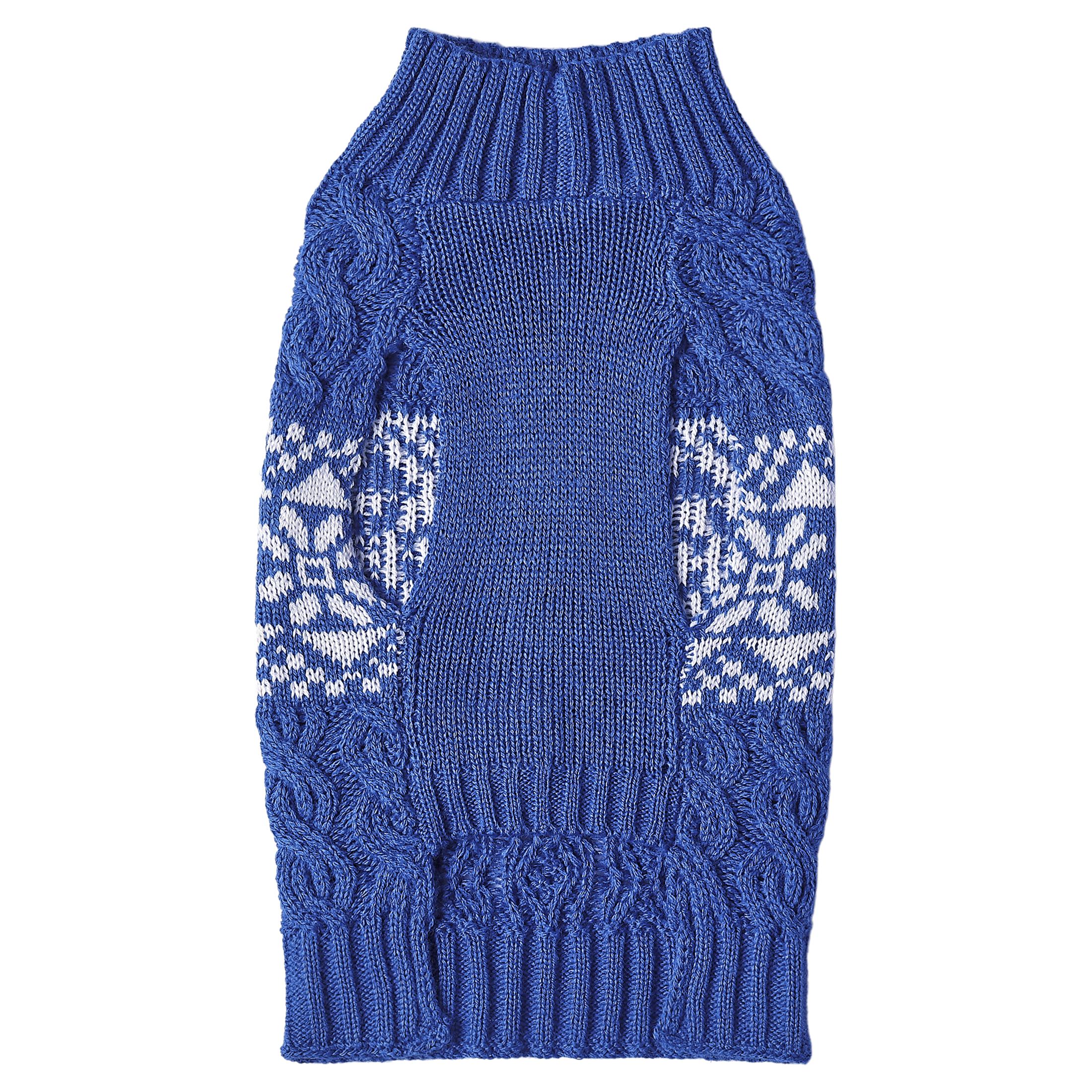 Vibrant Life Holiday Pet Sweater for Cats & Dogs, Snowflakes, Blue, Extra Small