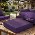 thumbnail image 6 of Pakunoda 4 Set of Waterproof Outdoor Deep Seat Cushion Replacement Slipcovers, 19" x 19" Patio Furniture Cushion Covers, Outdoor Cushion Covers with Zipper for Patio Furniture, Purple, 6 of 7