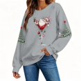 thumbnail image 6 of VKOYWKM Oversized Christmas Sweatshirts for Women Xmas Holiday Long Sleeve Crew Neck Sweatshirt Christmas Wine Glass Graphic Pullover Tops, 6 of 8
