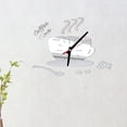 thumbnail image 3 of Vaidha Coffee Shape Removable Diy Acrylic Mirror Wall Sticker Decorative Clock, 3 of 3