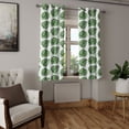 thumbnail image 2 of Ambesonne Green Leaf Grommet Curtain, Palm Leaves Nature, 50" x 63", White and Green, 2 of 6