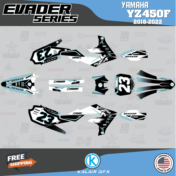 Kalair GFX Graphics Kit for Yamaha YZ450F (2018-2022) Evader Series