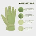 thumbnail image 4 of HANDLANDY Women Pigskin Leather Gardening Gloves, 3D Mesh Breathable Rose Garden Gloves, Large, 4 of 6