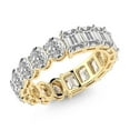 thumbnail image 3 of Emerald & Oval Shape Lab Grown Diamond Jayla Eternity Ring For Women | 5 Carat IGI Certified 14K Yellow Gold | FG-VS Quality Friendly Diamonds Eternity Ring Size 5.5, 3 of 4