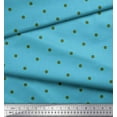 thumbnail image 2 of Soimoi Blue Japan Crepe Satin Fabric Polka Dots Print Fabric by Yard 42 Inch Wide, 2 of 3
