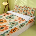 thumbnail image 2 of Erosebridal Vintage Floral Zipper Full Size Comforter Sets with Fitted Sheet and 2 Pillowcases, Retro Flower Zipper Bedding Set, Reversible, Terracotta Sage, Reversible, 2 of 7