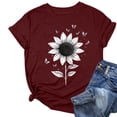 thumbnail image 2 of Njagoc3 Womens Chic Pink Sunflower T-Shirt Feminine Abstract Design Soft Cotton S, M, L, XL, XXL, XXXL, 2 of 6