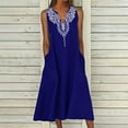 thumbnail image 2 of Enjoytime Sexy Summer Dresses For Women 2025 Fashion V-Neck Sleeveless Midi Dress With Pocket Loose Comfy Button Women Casual Sundress, 2 of 4