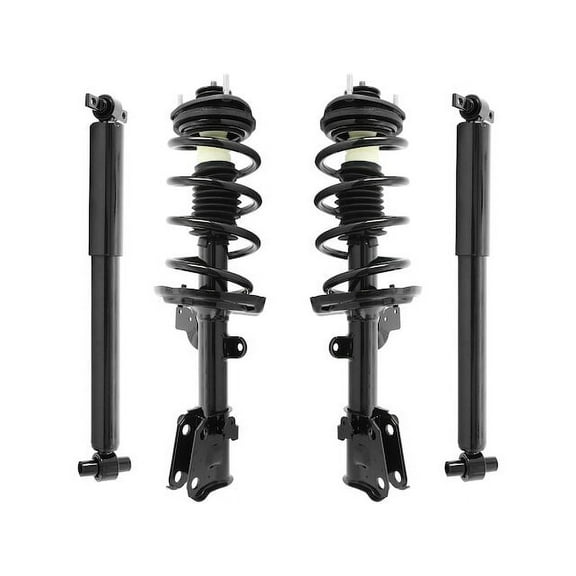 Front and Rear Suspension Strut Coil Spring and Shock Absorber Assembly Kit - 4 Piece - Compatible with 2009 - 2015 Honda Pilot 2010 2011 2012 2013 2014