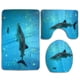 thumbnail image 1 of ABPHQTO Tiburón ballena bajo el océano Juego de alfombras de baño de 3 piezas Alfombra de baño Alfombra de contorno y tapa de inodoro ABPHQTO Cont-CHAPPLE-29781, 1 of 2