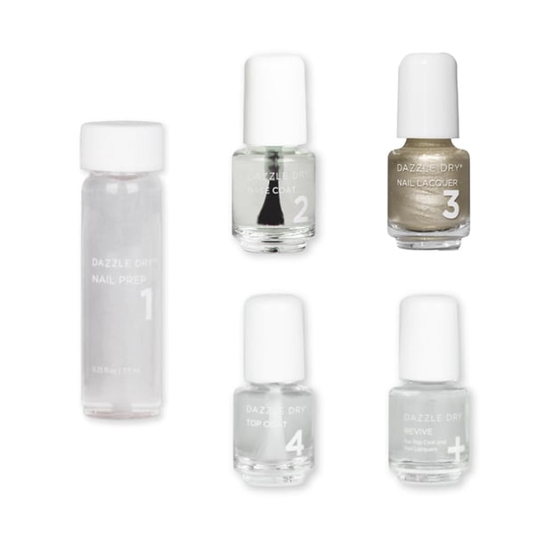 Kit de uñas Dazzle Dry Mini con sistema de 4 pasos Illuminate Champagne