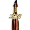 thumbnail image 6 of Endea Graduation Black/Orange Mixed Color Graduation Tassel with Gold Date Drop, 6 of 11