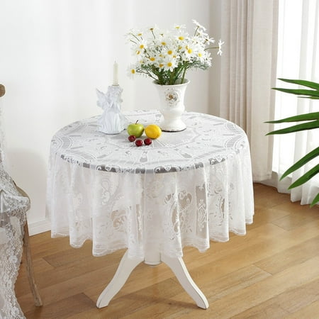 

Lace Tablecloth For Round Table Vintage Table Cover For Wedding Party Home Decor