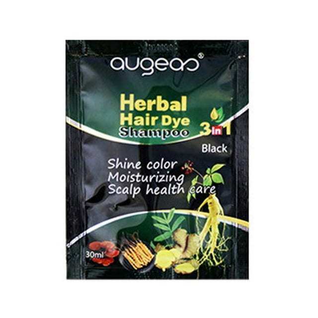 SharkTRUE AUGEAS ML Hair Dye Shampoo Color Sachet Herbal Dye Hair Shine Scalp Color Health Care