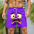 thumbnail image 5 of Mifsaly Men Swim Shorts Funny Face Graphic Plus Size Mens Beach Shorts Lightweight Breathable Pool Beach Vacation Summer Short Pants with Pockets, 5 of 5