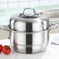 thumbnail image 2 of CNKOO Steam Pot Steamer Stainless Steel Cooker Cookware Kitchen Cooking Tool, 2 of 8
