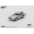 thumbnail image 4 of Aston Martin DB5 RHD Birch Silver Metallic 007 James Bond "Goldfinger" (1964) Movie Limited Ed 1/64 Diecast Model Car by Mini GT, 4 of 6