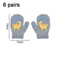 thumbnail image 2 of Manoplas de dinosaurios de dibujos animados, lindos guantes cálidos estampados, 2 of 5