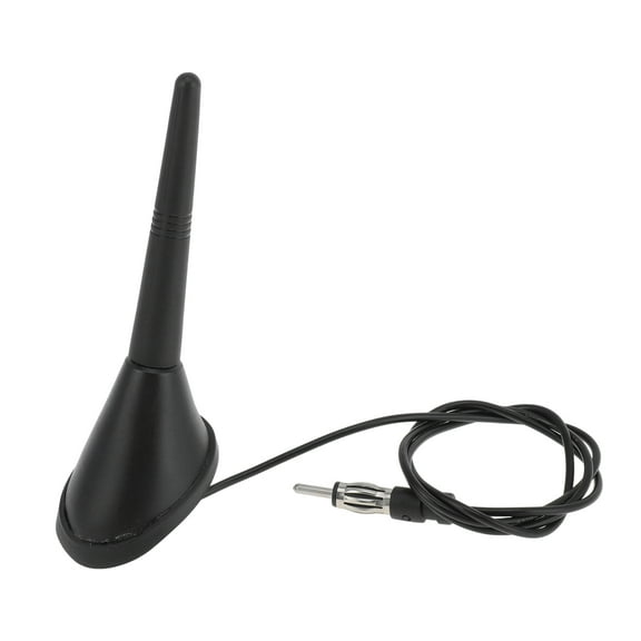 Unique Bargains 1 Pc AM/FM Radio Signal Antenna Mount 3.5" Car Radio Aerial with 19.7" Cable Black Rubber ABS Metal