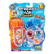 MrBeast Lab Swarms Hyper Fusion Lava + Ice Lab 6 Pack, Collect 100+ Swarms, Ages 5+, Walmart Exclusive