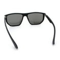 thumbnail image 7 of Polarized Mens Flat Top Sport Plastic Geometric Rectangle Sunglasses [Black - Silver Mirror], 7 of 7
