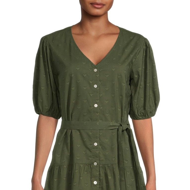 Time and Tru Women's Knee Length T-Shirt Dress with Chest Pocket - Walmart .com