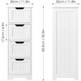 Homfa Modern Bathroom Floor with 4 Drawers, Free Standing