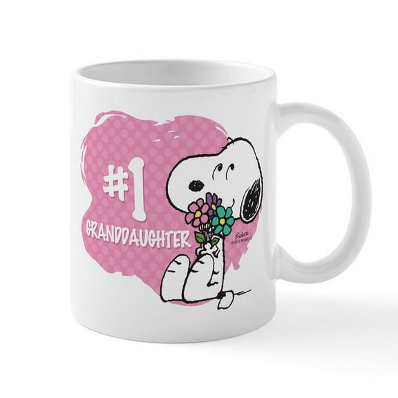 CafePress - Number One Granddaughter Mug - 11 oz Ceramic Mug - Novelty Coffee Tea Cup