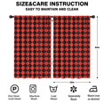 thumbnail image 2 of Blackout Kids Curtains,Red Black Checkerboard Checkered Pattern Childrens Insulated Curtains Set Of 2,Bedroom Essentials,Toddler Room Decor 52"x84", 2 of 5