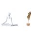 thumbnail image 1 of Escultura de hoja de pensador abstracto creativo, figura de metal única, adorno para dormitorio, entrada, mesa, fiesta, inauguración de la casa, regal, 1 of 8
