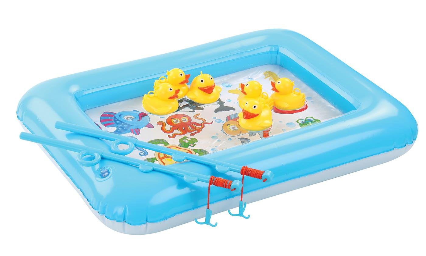 Duck Blue Plastic Fishing Game - 7.5 x 14.25  (1 Pc) - Interactive &  Engaging Indoor/Outdoor Fun for the Whole Family