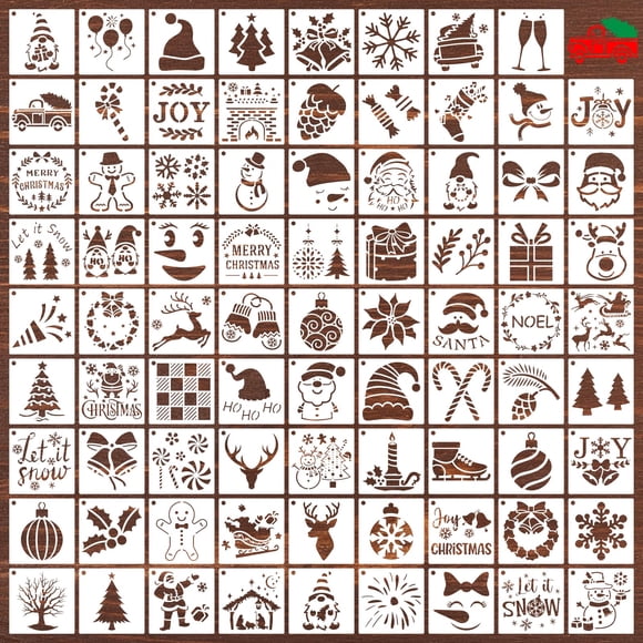 Set de 80 plantillas navideñas para mascotas DZXCYZ, 7,5 x 7,5 cm
