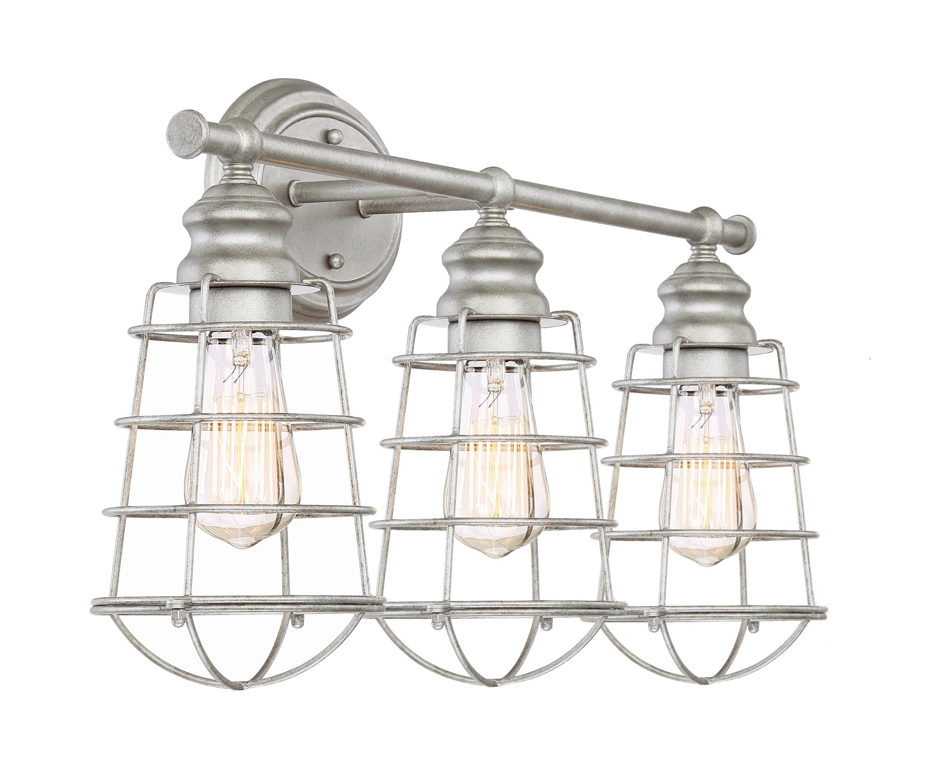 Kira Home Owen 26" 3-Light Industrial Vanity/Bathroom Light + Metal ...
