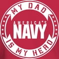 thumbnail image 3 of CafePress - U.S. Navy My Dad Is My Hero Dark T Shirt - Men's Classic Graphic Cotton T-Shirt, 3 of 4