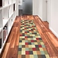 thumbnail image 6 of Ottomanson Non-Slip Kitchen Runner Rug 20" x 53" – Low Pile Stain Resistant Floor Mat, Checkered Multicolor, 6 of 13