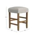 thumbnail image 3 of HomePop 25" Indoor Square Backless Upholstered Counter Stool, Sage and Cream Mini Grid Pattern, 3 of 8