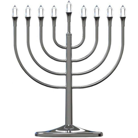 Zion Judaica Large Traditional Electric Hanukkah Menorah Powered by USB Cable Hanukkiah with LED Flame Shaped Bulbs Chanukah Lights Minorah Electronic Menorah Powred by USB Cable