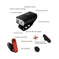 thumbnail image 2 of Kit luz Led Xtellar para bicicleta AB02 delantera y trasera color negro 1200lm, 2 of 5
