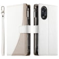 thumbnail image 1 of Funda cartera GANGXUN para OPPO A18/A38 , cuero PU con tarjetero, cremallera, correa de mano, soporte y protección 417°, 1 of 6