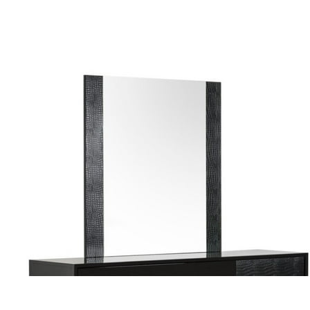 41" Black MDF and Glass Mirror