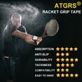 thumbnail image 4 of Tennis Grip Tacky Tennis Racket Grip Tape Absorbent Anti-slip Tennis Overgrip for Tennis Badminton Pickleball Racquet Handle Grip with Damping Ridges Overgrips and Overwraps, 4 of 7