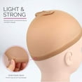 thumbnail image 2 of 2Pcs Wig Liner Cap Cover Mesh Hair One-end Faux Silk Net Hat Hairpiece Accessory, 2 of 9