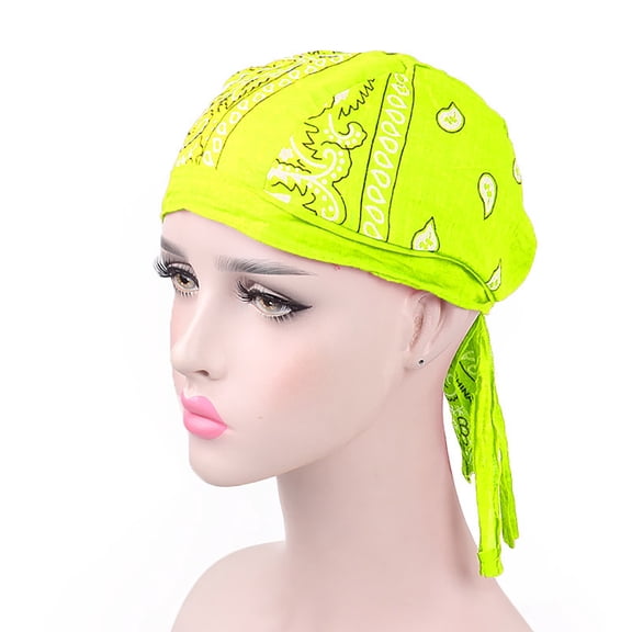Kelon Women Foldable Slouchy Hat, Handmade Solid Cotton Printed Chemo Cap for Hair Loss, One Size Heardband