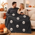 thumbnail image 2 of Halloween Skeleton Throw Blanket, Soft Flannel Decorative Blanket for Couch Sofa Bed, Gothic Halloween Blanket for Living Room Bedroom Fall Seasonal Home Decor Accent, 28 x 39 Inch, 2 of 6