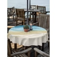 thumbnail image 2 of Outdoor Tablecloth with Umbrella Hole for Patio/Picnic/Party/Camping, Blue Summer Beach Coastal Waterproof Table Cloth Round Cover Washable, Nautical Beige Seaside (Dia 60"), 2 of 8