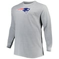 thumbnail image 2 of Men's Heather Gray New England Patriots Big & Tall Waffle-Knit Thermal Long Sleeve T-Shirt, 2 of 3