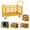 Yellow, variant on Platform Truck With Cage, 5-in-1 Foldable Heavy Duty Push Cart Dolly Load 2200LB, Large Flatbed Hand Truck for Grocery/Laundry/Stall/Storage