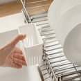 thumbnail image 5 of Basiess Cutlery Drying Rack Utensil Drainer for Kitchen Sink, Silverware Holder And Spoon Fork Storage Basket, Wall Mount Dish Organizer White5, 5 of 9
