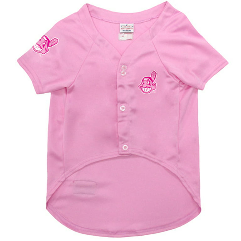 Pets First MLB Cleveland Indians Baseball Pink Jersey - Licensed